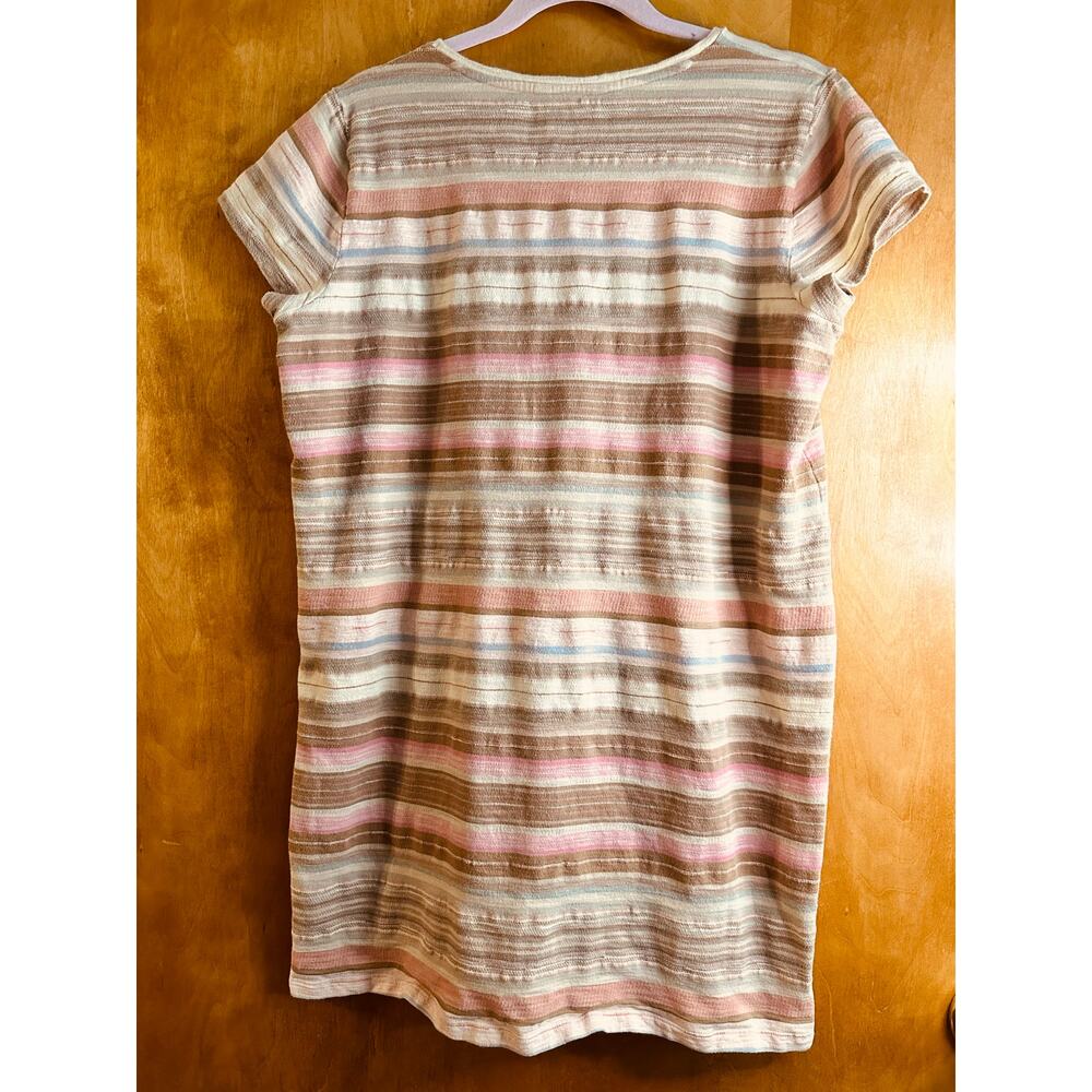 Ralph Lauren Striped T-Shirt Short Sleeve Dress/Long Shirt Fitted Size XL - Picture 5 of 7